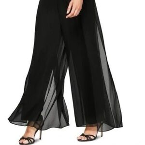 Vintage Patra Dressy Palazzo Pants Wide Leg Flowy Chiffon Size 8 Cocktail USA